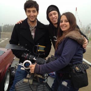 With Paula O'Donnel and Gino Varisino on the process trailer for 