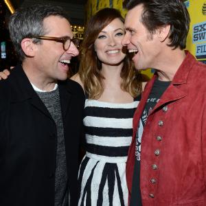 Jim Carrey, Steve Carell and Olivia Wilde at event of The Incredible Burt Wonderstone (2013)