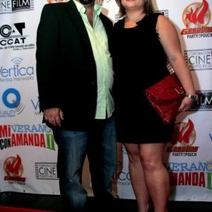 Josean Rivera Vaquer and Fianc Marie Claire Daz at the World Premiere of Mi Verano Con Amanda 2