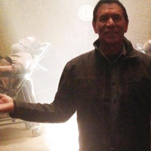 Martin Palmer with Wes Studi in a still from The Condemned 2