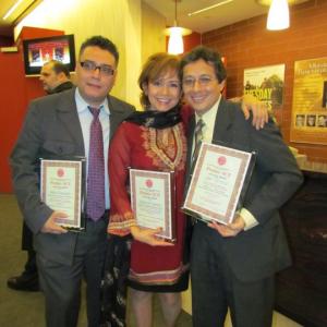 ACE AWARDS 2011 for OH!YANTAY; Julio Granados, Marisol Carrere and director Walter Ventosilla