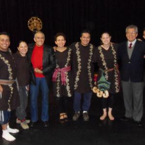 Cast of OH!YAHTAY with director Walter Ventosilla and friends in Peru