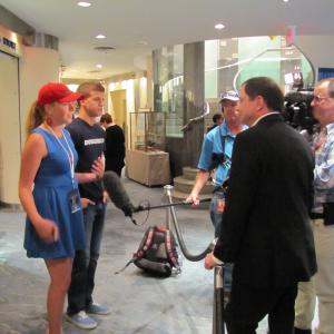 Emily and the press at 2012 GI Film Festival