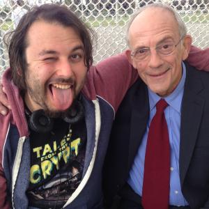 James Cullen Bressack with actor Christopher Lloyd on the set of Blood Lake
