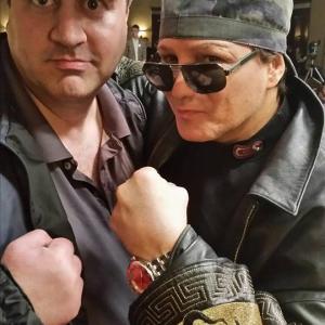 Actor Joe Jafo Carriere as Cebol and 5X Time World Champion Boxer Vinny PAZ Pazienza just after filming for The Martin ScorceseChad VerdiBruce CohenBen Younger Production BLEED FOR THIS 2015