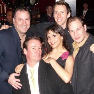 Hanging out at the After Party for the film THE FIGHTER with with fellow Actors Arthur Wahlberg Jennifer Kalos Jon Brandi  David J Garfield