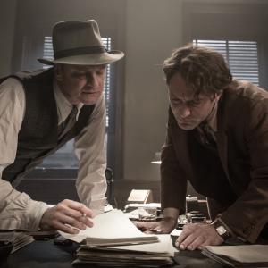 Still of Colin Firth and Jude Law in Genius 2016
