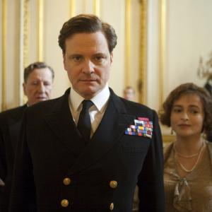 Still of Colin Firth Helena Bonham Carter and Geoffrey Rush in Karaliaus kalba 2010