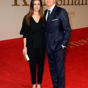 Colin Firth and Livia Giuggioli at event of Kingsman. Slaptoji tarnyba (2014)