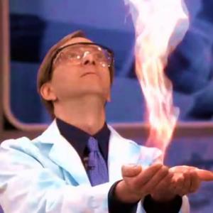 Science Bob demonstrates the insulating power of water using explosive methane gas during a science demonstration on The Dr. Oz Show
