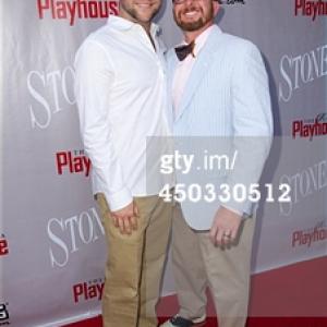 Producer Michael Vinton and host of Dish It Out! Tony Spatafora at the opening of Stoneface at the Pasadena Playhouse