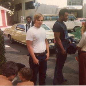 Pleasanton, CA: When in high school, waiting around to meet George Foreman after a day of training to defend his World Heavyweight Title against Muhammad Ali.