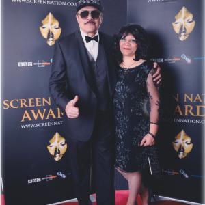 Celebrity music artist/film producer, Byron Byrd and his wife Pam are invited guests at the 2015 Screen Nation Awards in London
