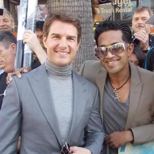 The Showstopper with Tom Cruise at the Oblivion movie premiere in Hollywood.