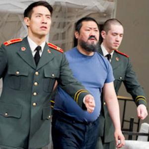 Still of Christopher Goh Benedict Wong and Andrew Koji in aiww The Arrest of Ai Weiwei at Hampstead Theatre