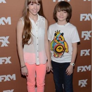 Holly Taylo and Keidrich Sellati at the 2013 FX Upfronts