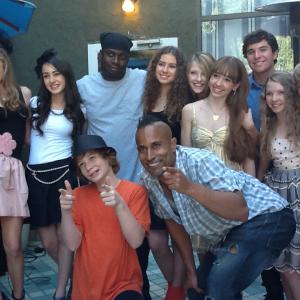 Holly with Dir KC AMOS Prod Andrew Lane and cast on the set of Cartiers music video Worst Best Friend