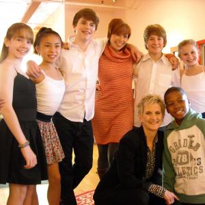 Holly with choreographer Rhonda Miller and other cast at the reading of Eves Turn