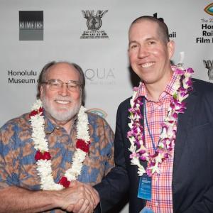 ActorDirector Devin KordtThomas with Neil Abercrombie Governor State of Hawaii  at Honolulu Museum of Art Honolulu Rainbow Film Festival screening of My Night with Andrew Cunanan