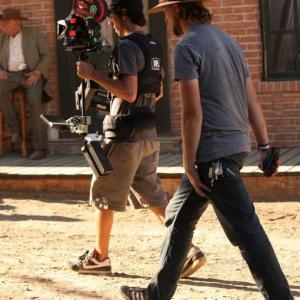 Steadycam filming at Paramount Ranch for FOUR WINDS pictured Mario Contini DP