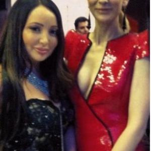 With Cate Blanchett at the 2013 AACTA Awards