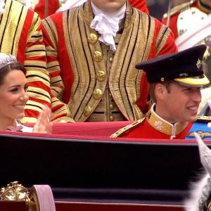 Still of Prince William and Catherine Duchess of Cambridge in The Royal Wedding (2011)