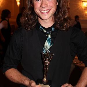 David Topp wins Best Actor award for his dual lead roles in The Box at the prestigious Young Artist Awards in Hollywood California May 4 2014