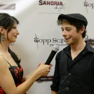 On the red carpet at the private premiere of 