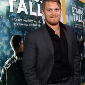 Actor Joe Massingill attends the premiere of Tri Star Pictures When The Game Stands Tall at ArcLight Cinemas on August 4 2014 in Hollywood California