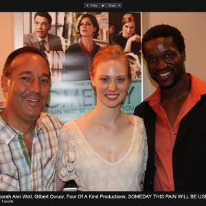 Ron Stein, Deborah Ann Woll, Gilbert Owuor at screening for Someday This Pain Will Be Useful to You.