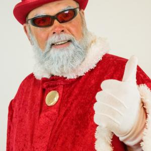 Thumbs up with Hipster Claus