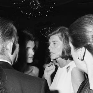 Eunice Kennedy Shriver and Jacqueline Kennedy at a fashion show to benefit the Special Olympics