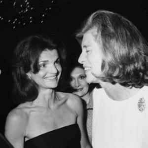 Eunice Kennedy Shriver, Bill Walton and Jacqueline Kennedy at a fashion show to benefit the Special Olympics