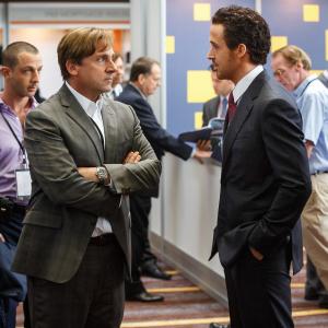 Still of Steve Carell and Ryan Gosling in The Big Short (2015)