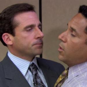 Still of Steve Carell and Oscar Nuez in The Office 2005