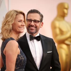 Steve Carell and Nancy Carell at event of The Oscars 2015