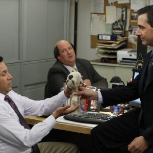 Still of Steve Carell, Oscar Nuñez and Brian Baumgartner in The Office (2005)
