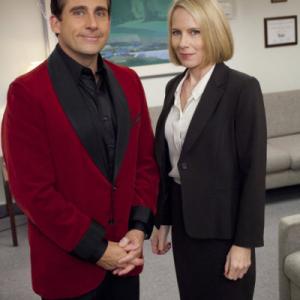Still of Steve Carell and Amy Ryan in The Office 2005