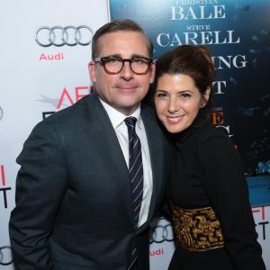 Marisa Tomei and Steve Carell at event of The Big Short 2015