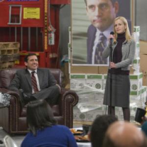 Still of Steve Carell and Angela Kinsey in The Office (2005)