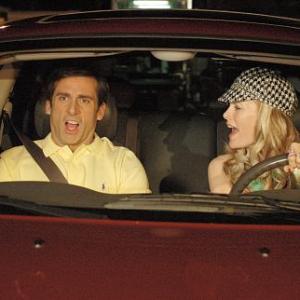 Still of Leslie Mann and Steve Carell in The 40 Year Old Virgin (2005)