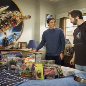 Judd Apatow and Steve Carell in The 40 Year Old Virgin (2005)