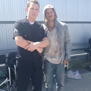 With Shawn Hatosy on set SOUTHLAND Ep510 