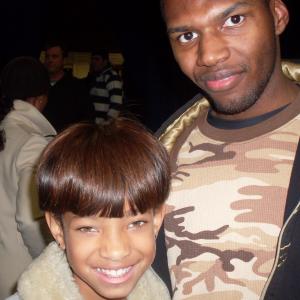 Allen Holloway and Willow Smith on set of Men in Black 3