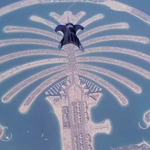 Flying a wingsuit over the palm in Dubai for a CNN commercial