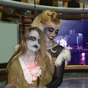 In Studio Z Shooting Zombie Etiquette with costar Katie Madonna Lee