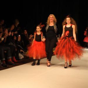 Leila Jean Davis with Lainy Gold Coutures finale at Atlantic City Fashion Week Feb 2015