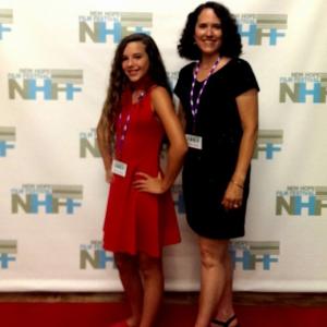 The Invasion is coming! Leila as RED & producer Marti Davis at the New Hope Film Festival screening The Invaders: Angie's Logs
