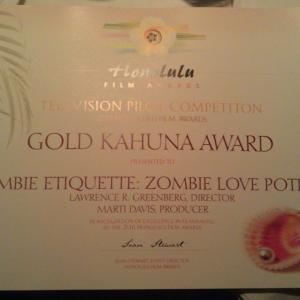 TV show Zombie Etiquette wins Award for New TV Series Pilot at the Honolulu Film Festival May 2011 Leila is core cast member Dorothy in this series