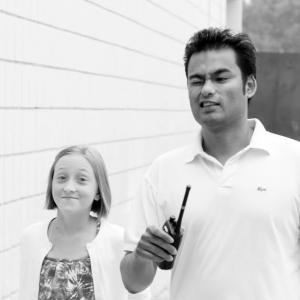 Anna with AD Rajiv Shah on set Billie Speare  2011